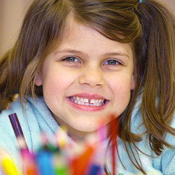 young girl smiling