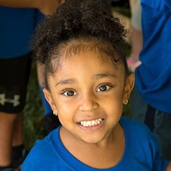 young girl smiling